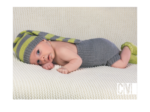 Newborn-Set mit Zipfelmütze, Windelhose und Söckchen Strickanleitung // PDF