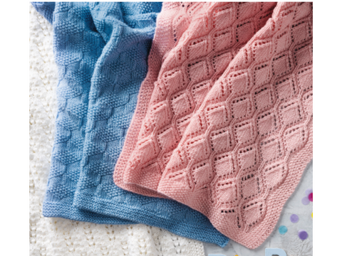 Babydecke "Sweet Dreams" mit spannendem Rautenmuster Strickanleitung // PDF