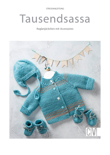 Baby-Set mit Raglanjäckchen, Mütze und Accessoires Strickanleitung // PDF