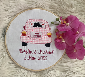 Stickdatei Doodle Hochzeitsauto, Hochzeit Set 862 Auto - Bild 3