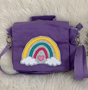 Stickdatei Regenbogen, Doodle, Herz und Wolke 861 Taschenmotiv, Kissenmotiv