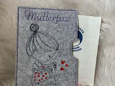 Stickdatei Mutterpass, Doodle Mama, ITH, Set 845