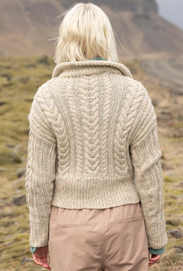 Zopfmusterpulli mit Reißverschluss