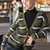 Gestreifte Patentmusterjacke