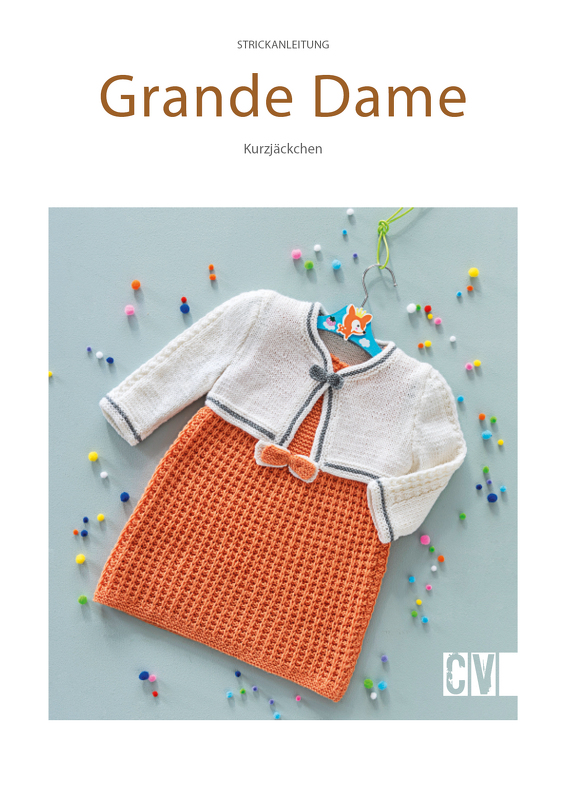 Kurzes Baby-Jäckchen mit Schleife Strickanleitung // PDF