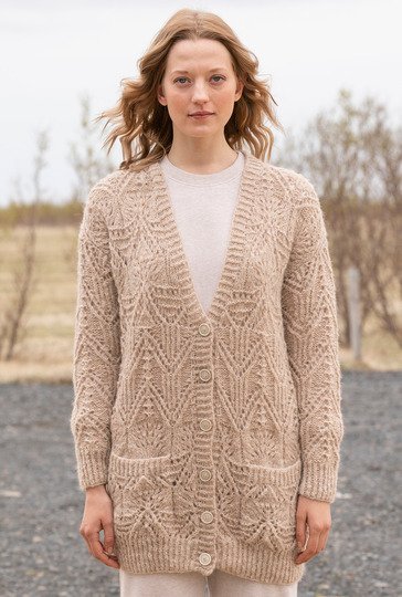 Jacke im Ajourmuster