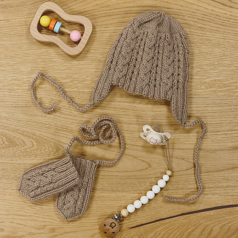 Strickanleitung Babymütze mit Fäustlingen "Ideal" 764087