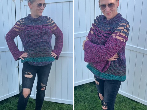 Häkelanleitung Pulli "Bunter Mix"