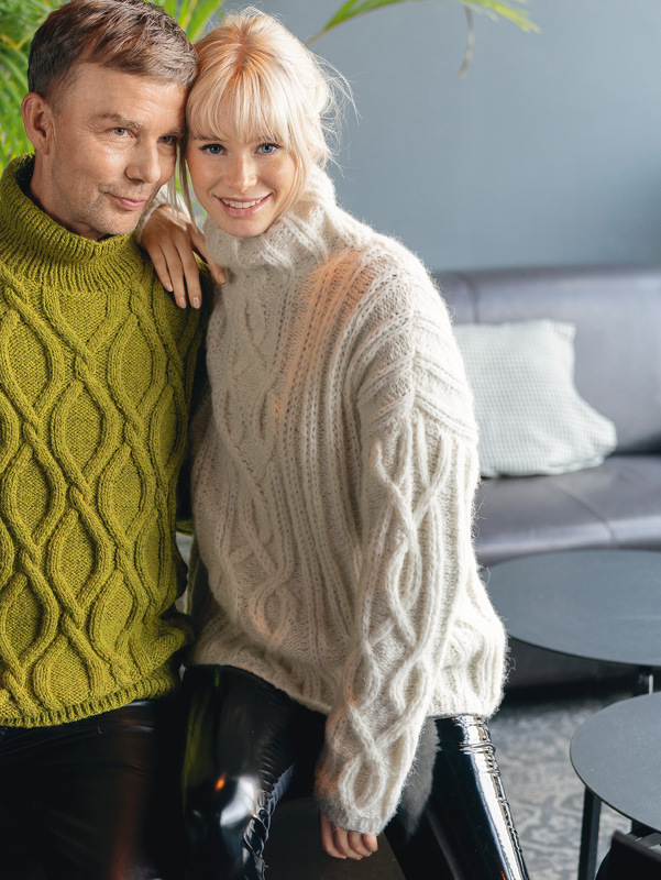 Rippenpulli mit Zopf