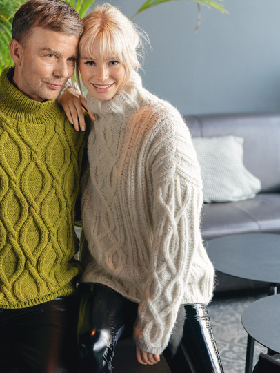 Rippenpulli mit Zopf