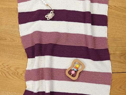 Strickanleitung Babydecke "Piano" 764091 (beere)