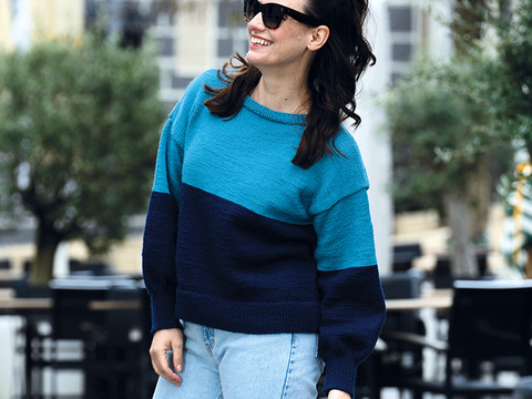 Strickanleitung Damenpullover "Delhi" 764004