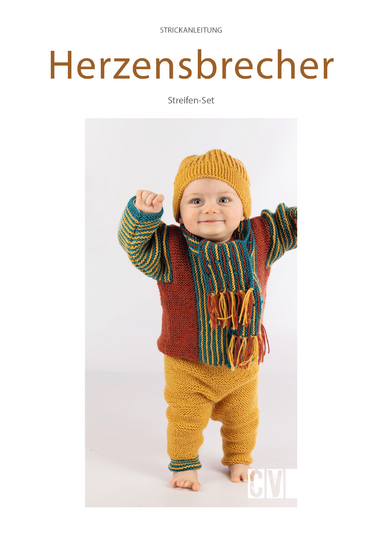 Baby-Set mit Jacke, Leggings, Mütze und Schal Strickanleitung // PDF