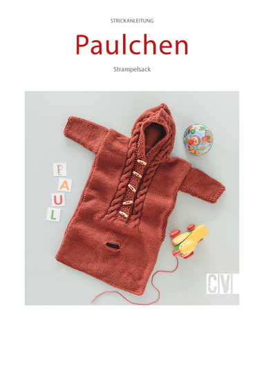 Baby-Strampelsack "Paulchen" in Rot Strickanleitung // PDF