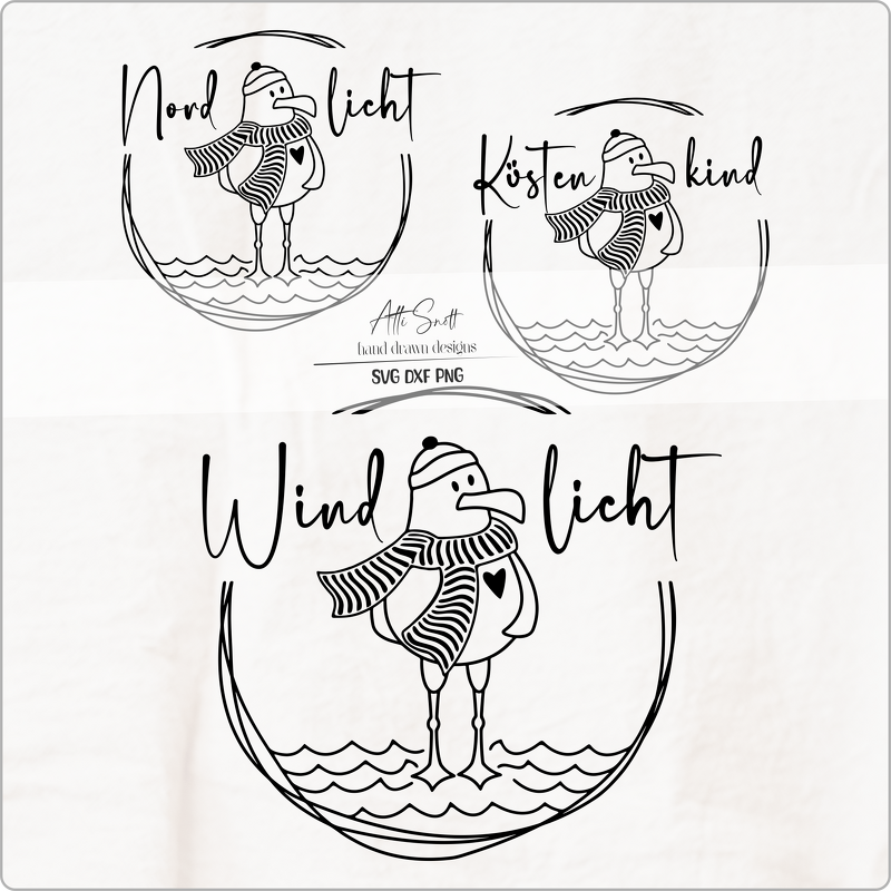 Plotterdatei Meer Möwe svg - Bild 6