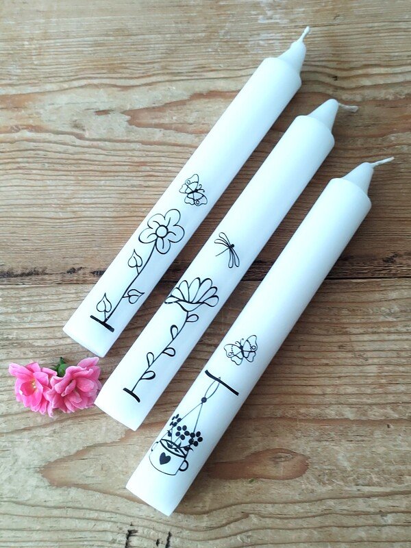 Vorlage für Kerzentattoo pdf Kerzensticker für Wasserschiebefolie - Bild 2