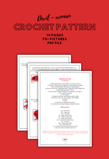 Crochet Pattern Devil Amigurumi Halloween