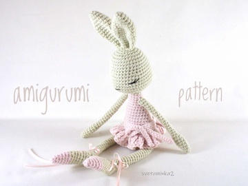 Amigurumi Ballerina Bunny Crochet Pattern Amigurumi Rabbit Doll Crochet Toy