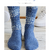 Häkelsocken "Hamburg" gemusterte Socken in Blau Häkelanleitung // PDF