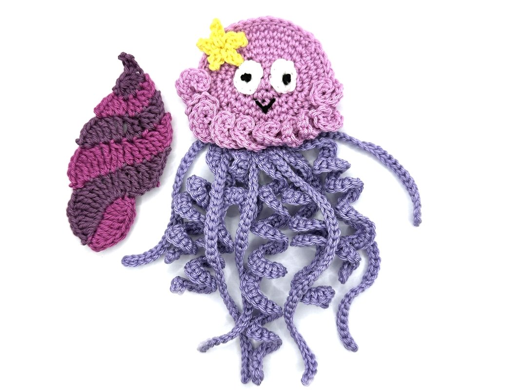 Jellyfish crochet pattern applique - Image 2