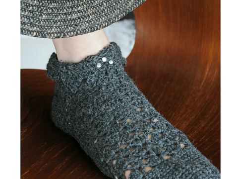 Häkelsocken "Madrid" Edle Socken im Muschelmuster Häkelanleitung // PDF