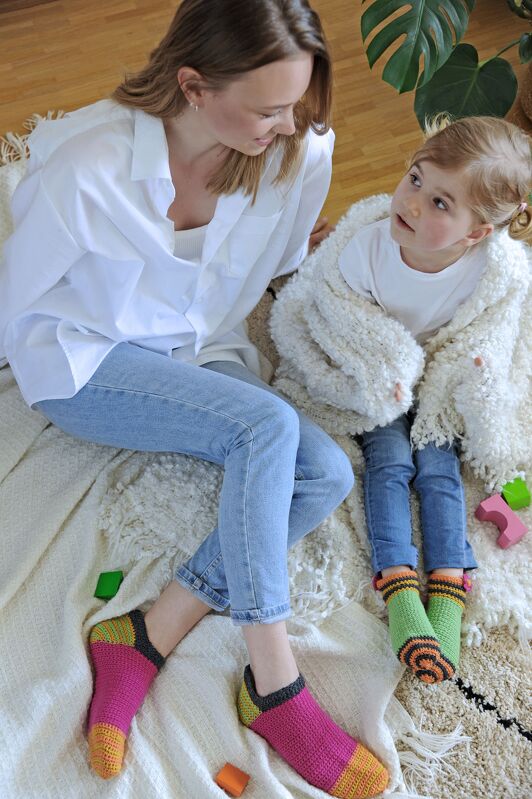 Häkelsocken "New Orleans" Kurze knallige Ringelsocken Häkelanleitung // PDF - Bild 2