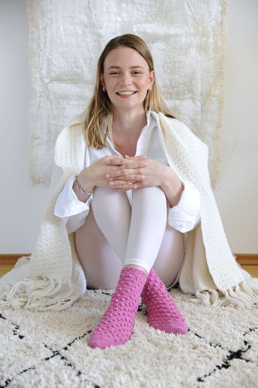 Häkelsocken "Paris" Socken im Noppenmuster mit Perlen Häkelanleitung // PDF - Bild 2