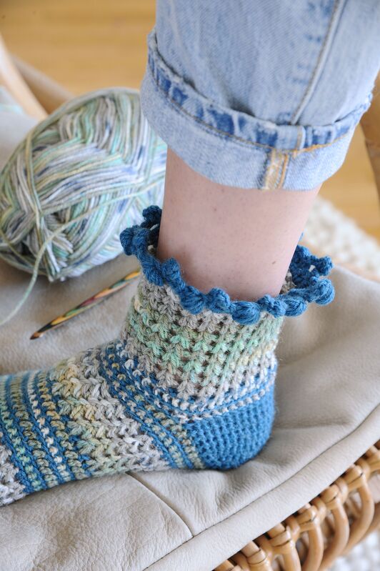 Häkelsocken "San Francisco" im Fischgrätenmuster Häkelanleitung // PDF - Bild 2