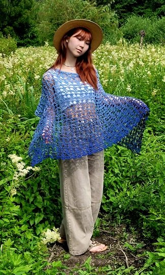 "Letaba" - sommerliche Stola oder Poncho - Häkelanleitung