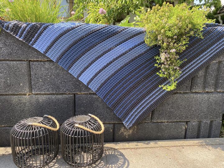 Romeo - gehäkeltes Tuch, fast symmetrisch,  PDF Anleitung