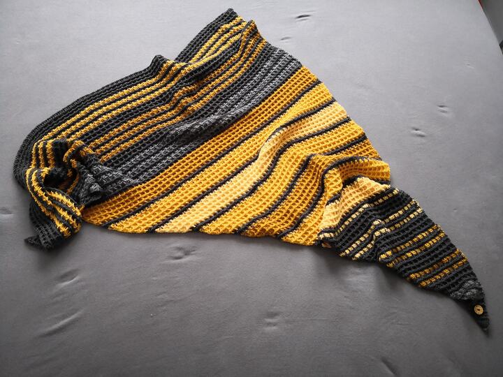 Romeo - gehäkeltes Tuch, fast symmetrisch,  PDF Anleitung