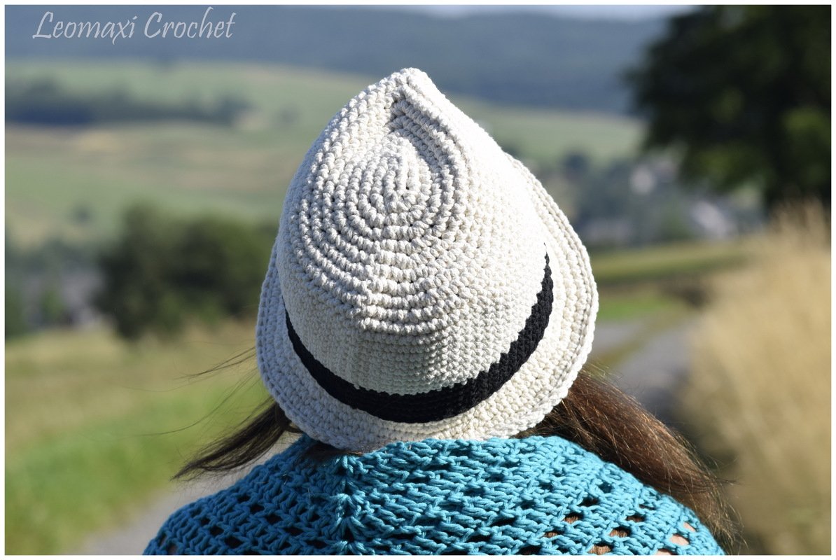 - JENNA - Fedora Hut, Sommerhut Häkeln, alle Größen und jedes Garn - Bild 16