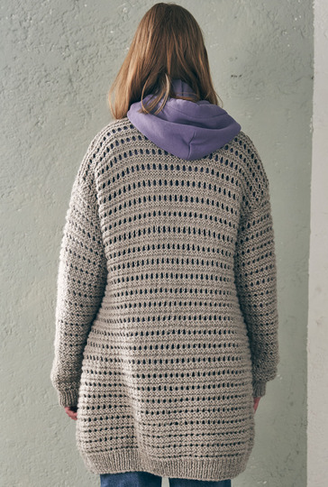 Gemütlicher Cardigan mit Querrippen