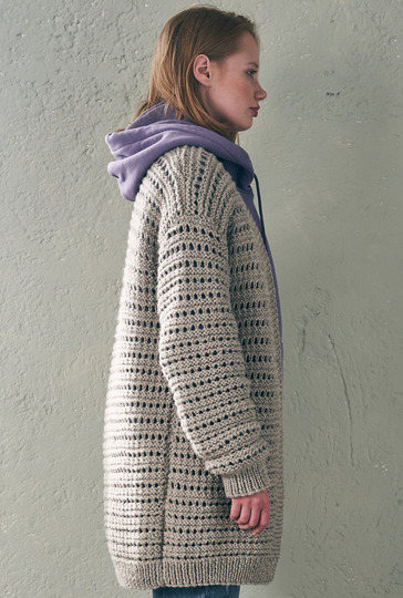 Gemütlicher Cardigan mit Querrippen