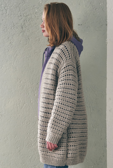 Gemütlicher Cardigan mit Querrippen