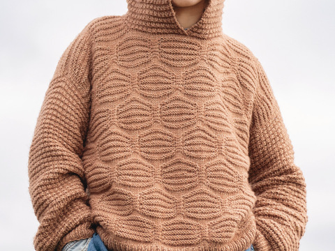 Kapuzenpulli im Strukturmuster