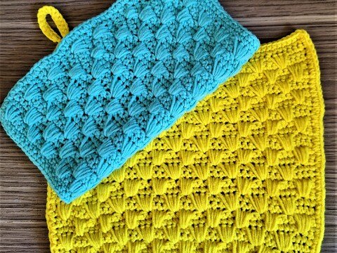 Häkelanleitung Topflappen /Seiflappen+++Wollreste+++ nützlich verhäkeln