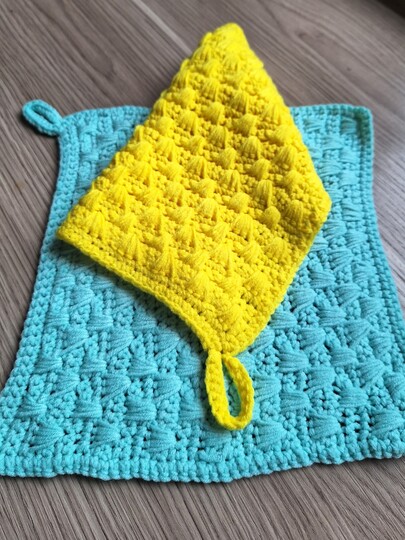 Häkelanleitung Topflappen /Seiflappen+++Wollreste+++ nützlich verhäkeln