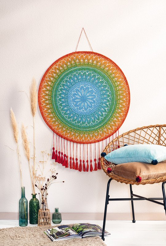 Traumf&auml;nger mit Regenbogen-Mandala - Bild 2