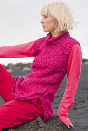 Pullunder mit Rippenzöpfen