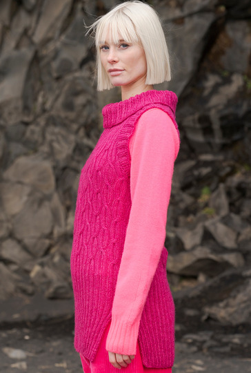 Pullunder mit Rippenzöpfen