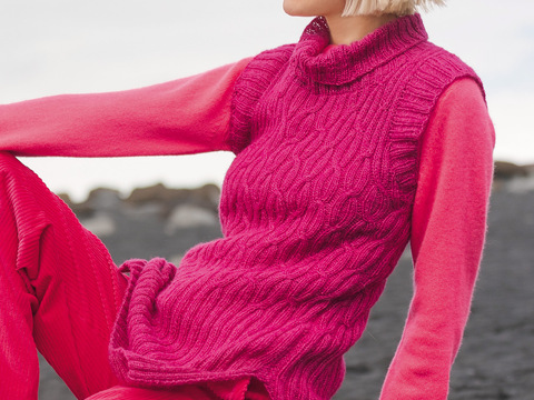 Pullunder mit Rippenzöpfen