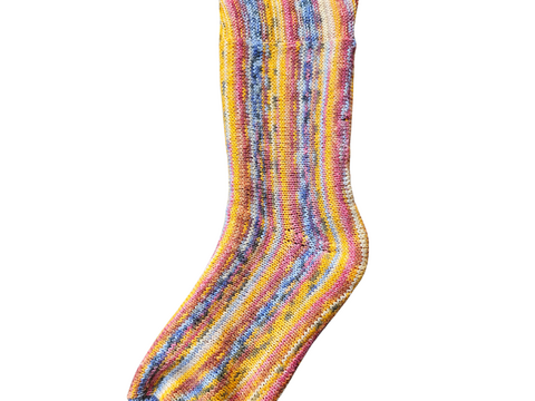 quergestrickte Socken in glatt rechts Größe 42 bis 43