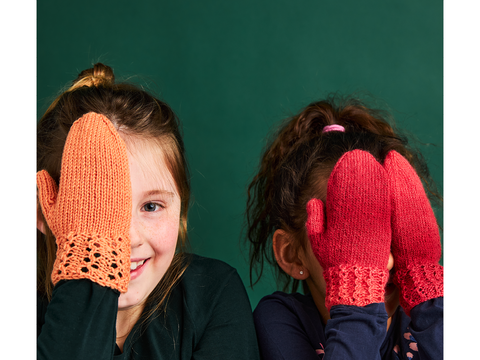 Kinder-Fäustlinge "Feuer und Flamme" knallige Farben Strickanleitung // PDF