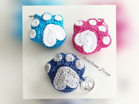 Häkelanleitung "Hundepfötchen" Taschenbaumler & Applikation