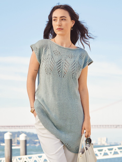 Minikleid mit Ajourmuster und glatt rechts in Mintgrün