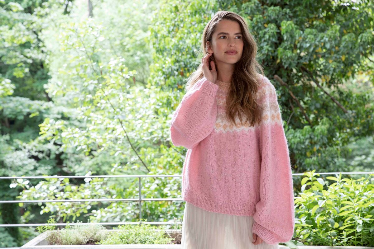 Strickpullover "Fairy Tale" Oversized in Rosa Strickanleitung // PDF - Bild 2