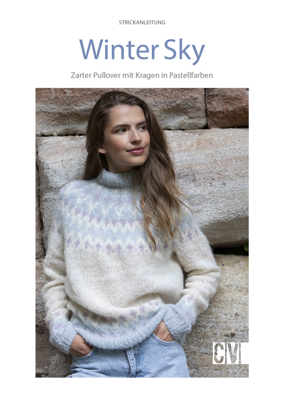 Strickpullover "Winter Sky" in Pastellfarben Strickanleitung // PDF
