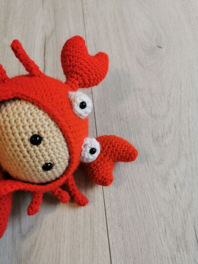 Amigurumi - Sternzeichen Kuscheltier "Krebs" Häkelanleitung // PDF