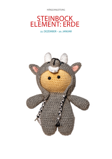 Amigurumi - Sternzeichen Kuscheltier "Steinbock" Häkelanleitung // PDF